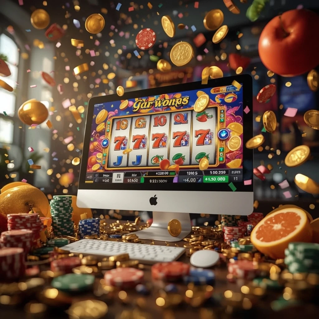 slot machines on the monitor SATBET CASINO