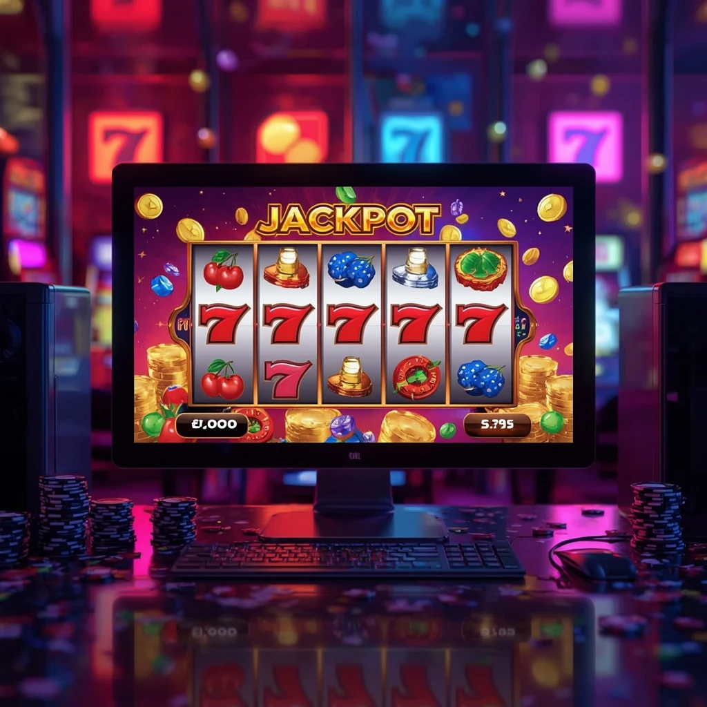 slots on SATBET CASINO monitor